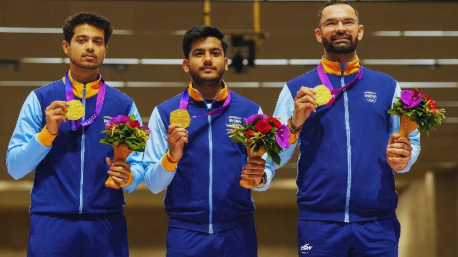 Indian athletes win gold and silver medals in shooting